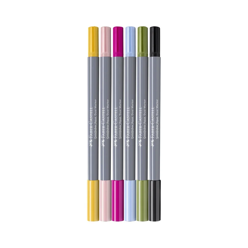 Faber-Castell Маркер Goldfaber A.Dual, шрифт, 6 броя
