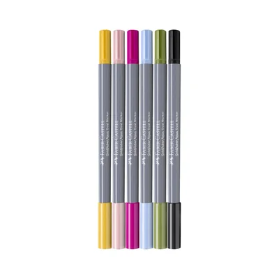 Faber-Castell Маркер Goldfaber A.Dual, шрифт, 6 броя