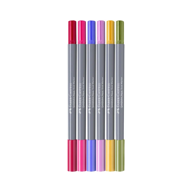 Faber-Castell Маркер Goldfaber A.Dual, цветя, 6 броя