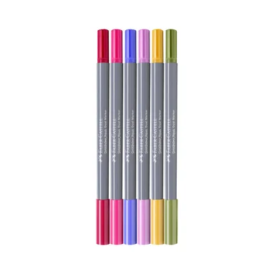 Faber-Castell Маркер Goldfaber A.Dual, цветя, 6 броя