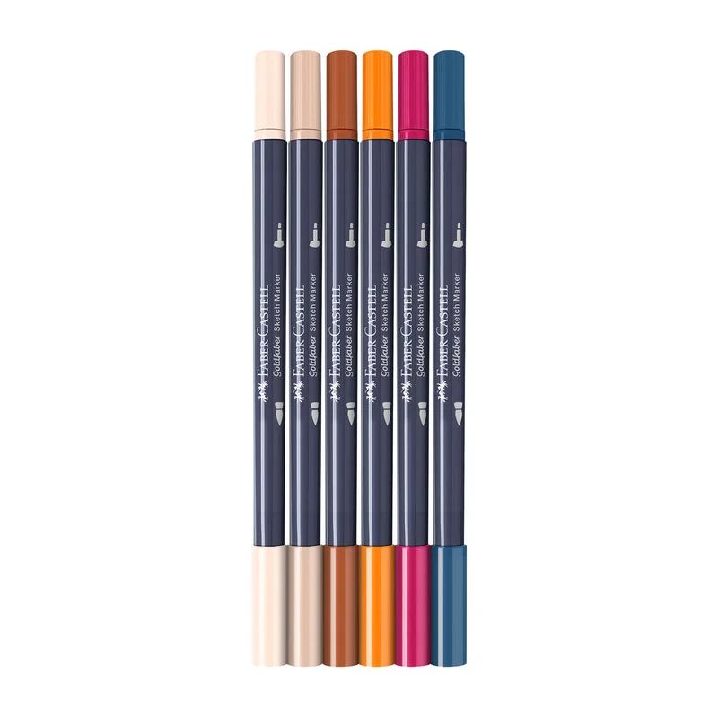 Faber-Castell Маркер Goldfaber Sketch - Manga, 6 броя