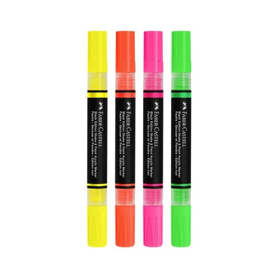 Faber-Castell Акрилен маркер Black Edition, 4 неонови цвята