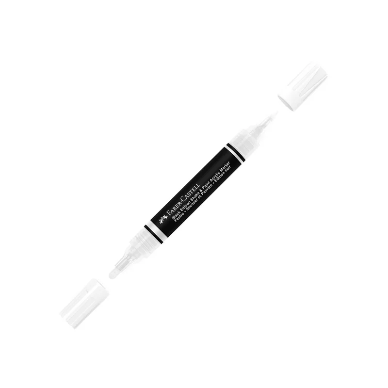 Faber-Castell Акрилен маркер Black Edition, бял