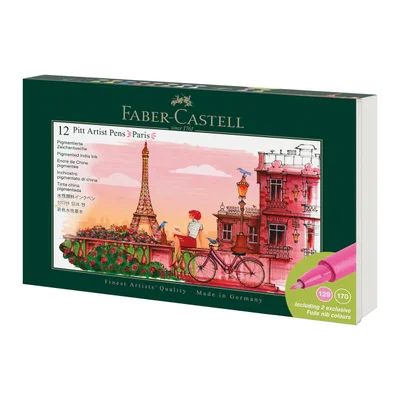 Faber-Castell Маркер Pitt Artist - Paris, 12 броя
