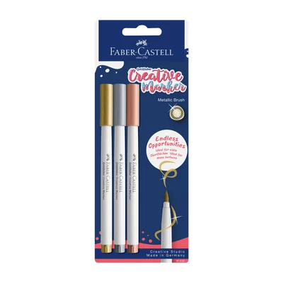 Faber-Castell Маркер-четка Creative, 3 цвята