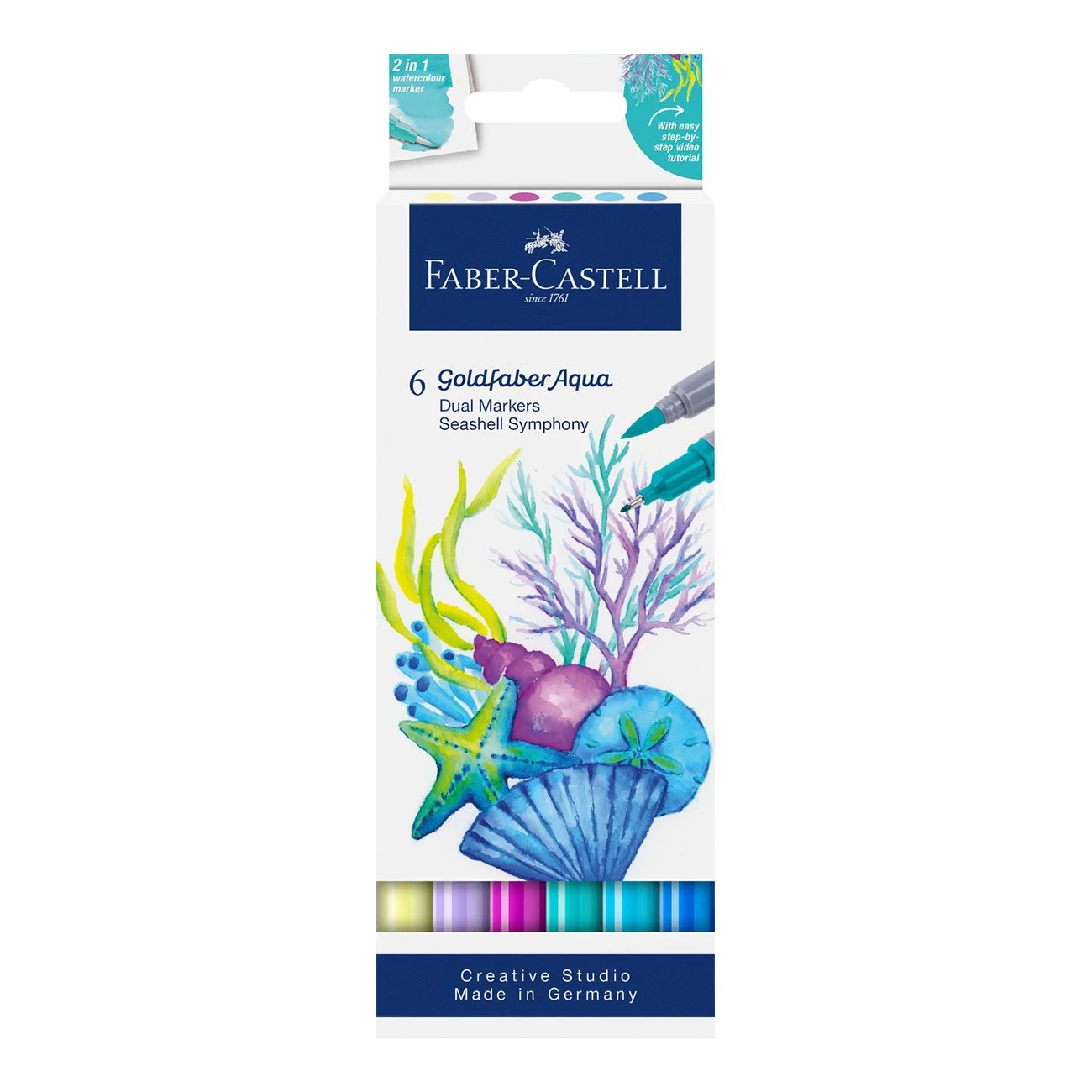 Faber-Castell Маркер Goldfaber Aqua Dual, Seashell, 6 броя