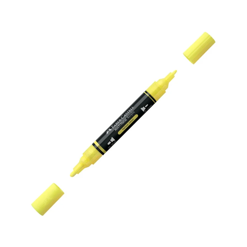 Faber-Castell Акрилен маркер Multimark, № 256, неоновожълт