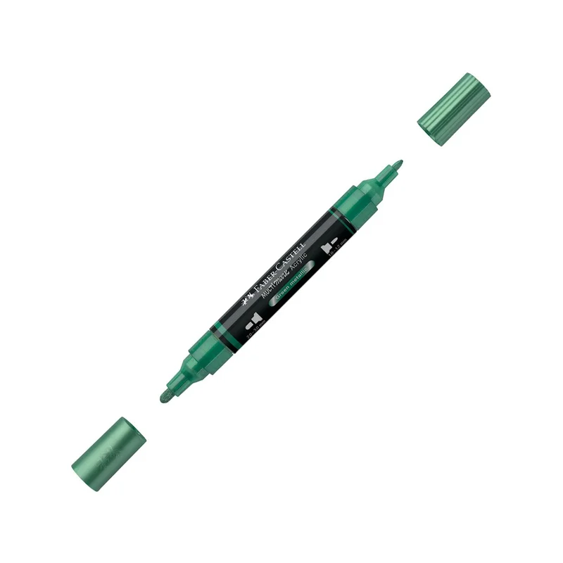 Faber-Castell Акрилен маркер Multimark, № 295, зелен металик
