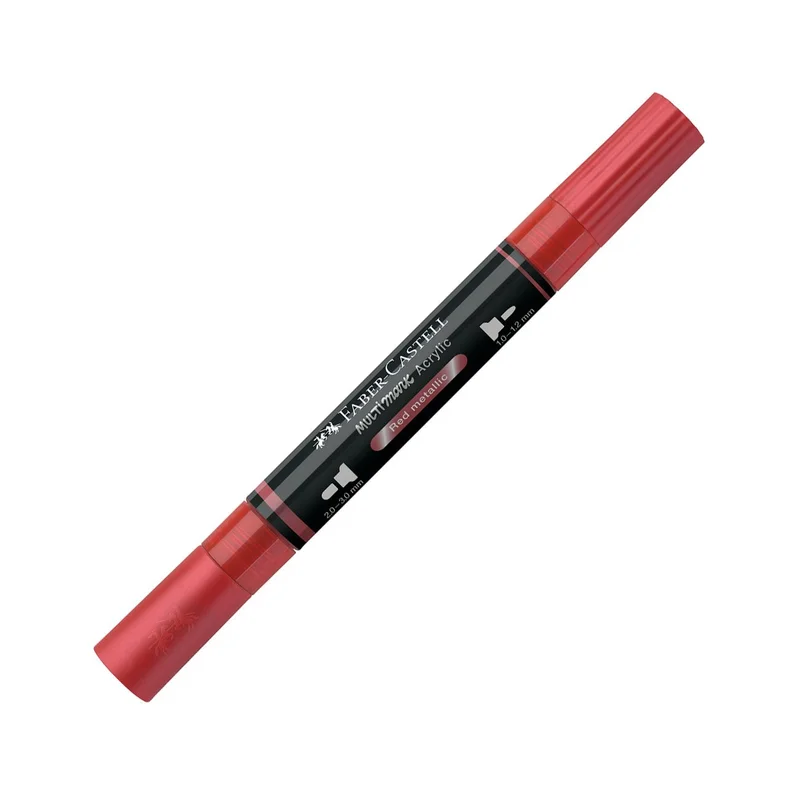Faber-Castell Акрилен маркер Multimark, № 296, червен металик