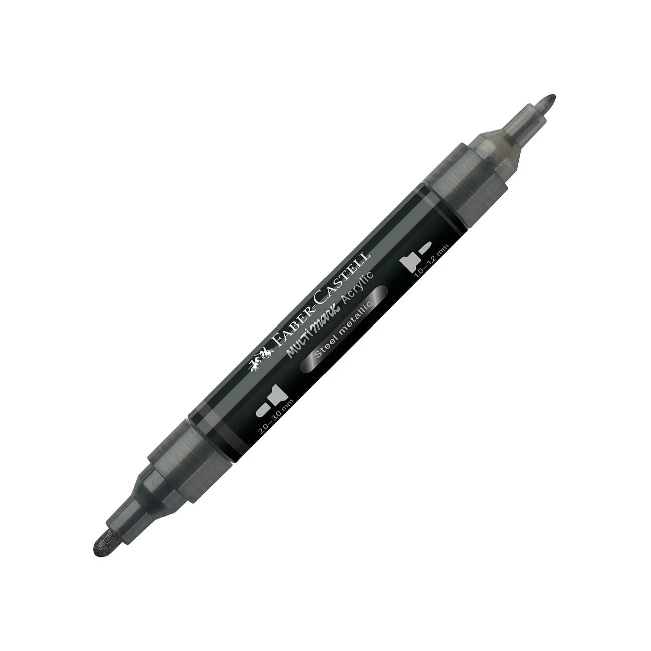 Faber-Castell Акрилен маркер Multimark, № 297, стоманен металик