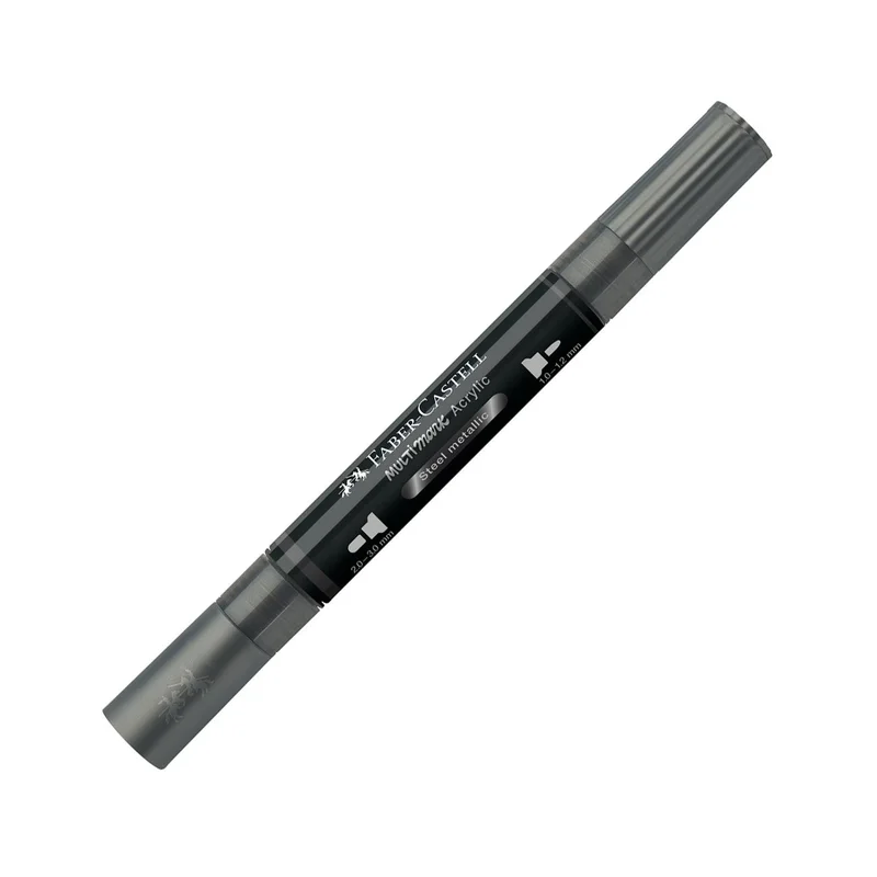 Faber-Castell Акрилен маркер Multimark, № 297, стоманен металик