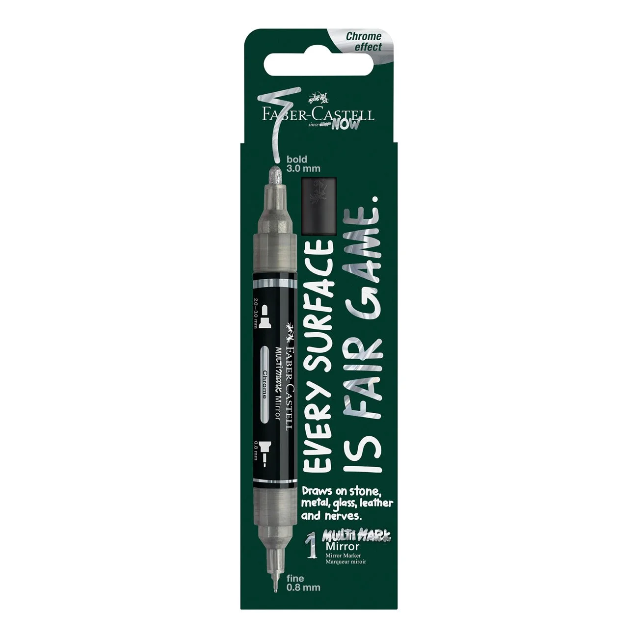 Faber-Castell Акрилен маркер Multimark, № 551, хром, в блистер