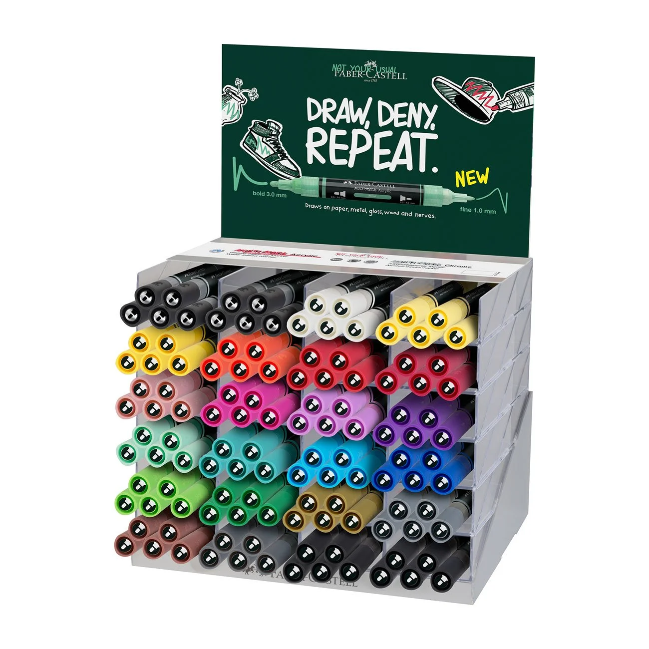 Faber-Castell Акрилен маркер Multimark, 120 броя дисплей