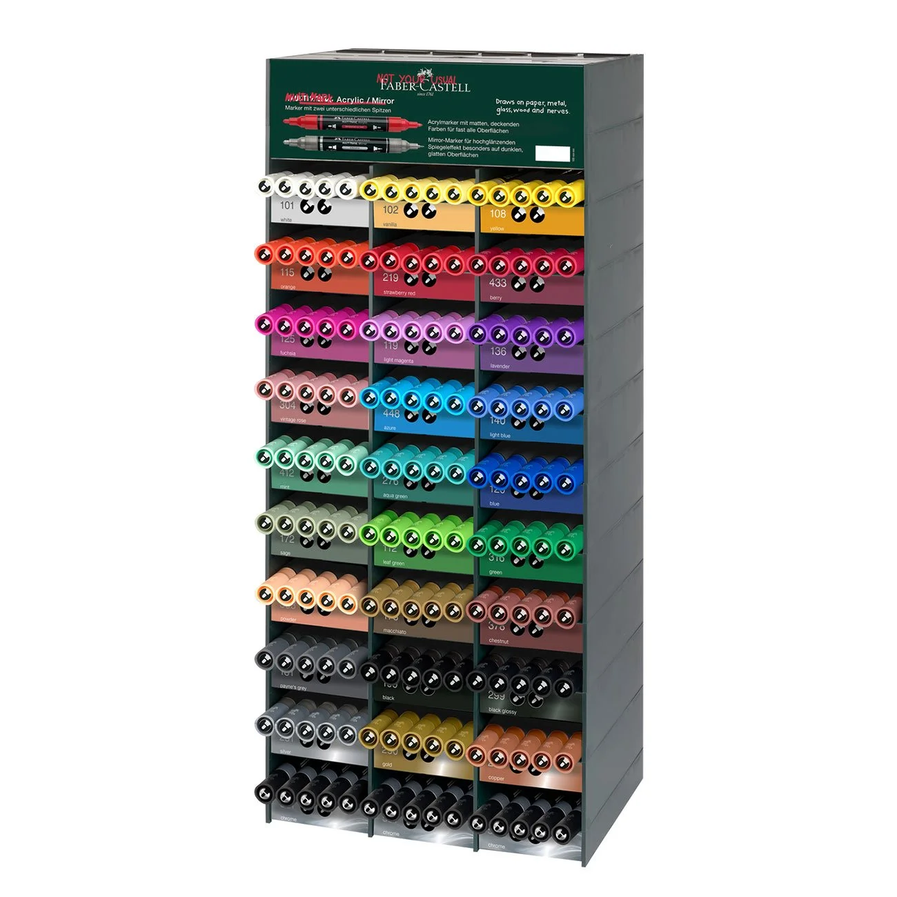 Faber-Castell Акрилен маркер Multimark, 150 броя дисплей