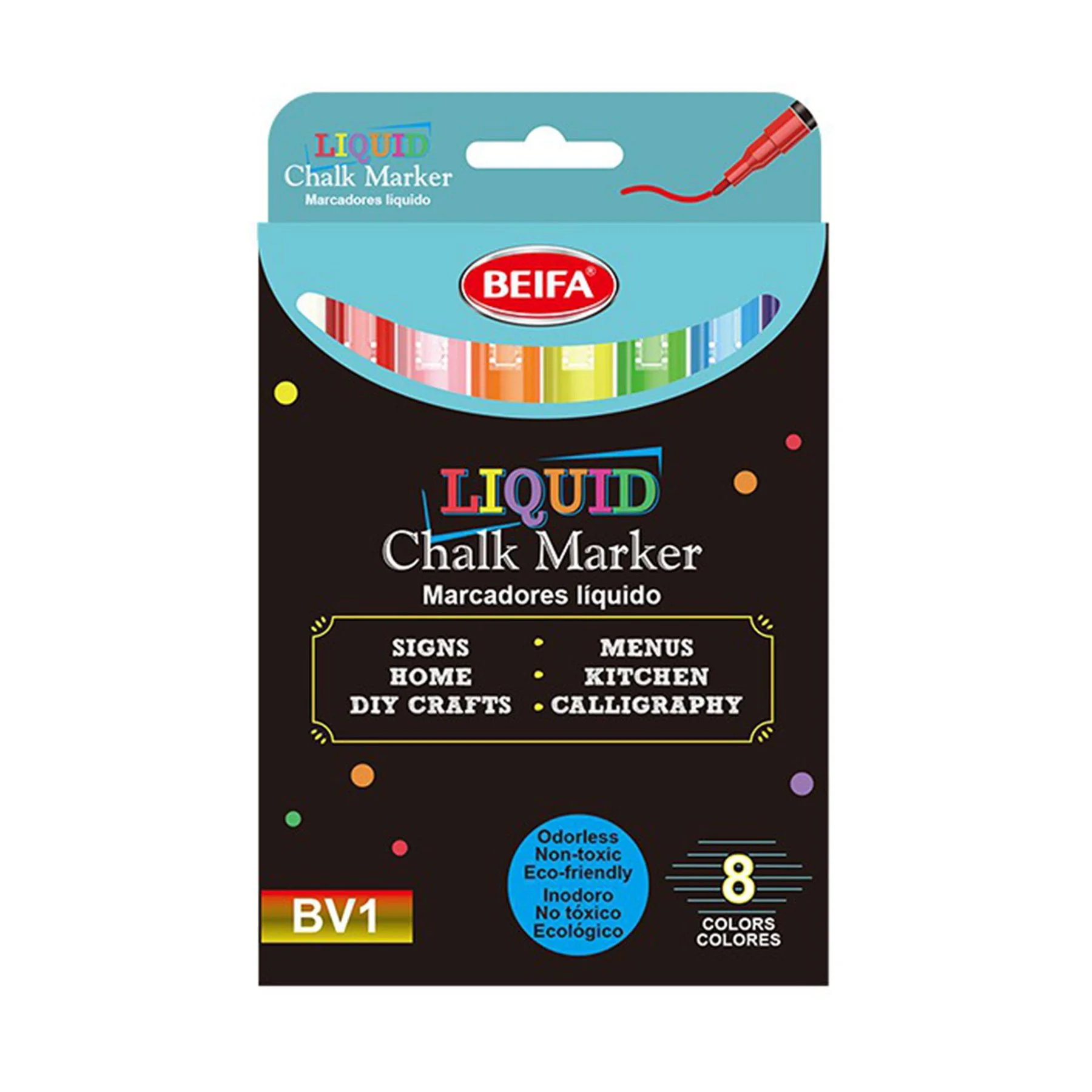Beifa Маркер BV1-8B1 Chalk, комплект от 8 цвята