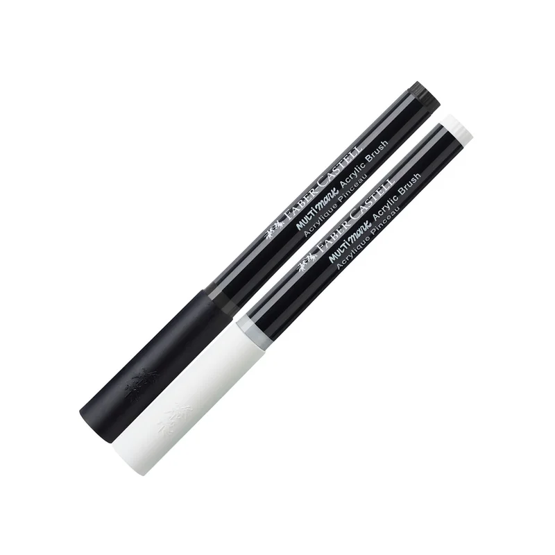 Faber-Castell Маркер-четка Multimark, акрилен, бял и черен