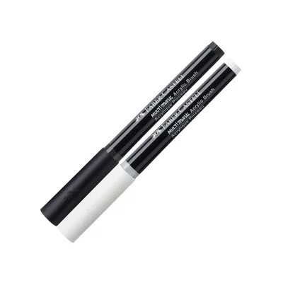 Faber-Castell Маркер-четка Multimark, акрилен, бял и черен