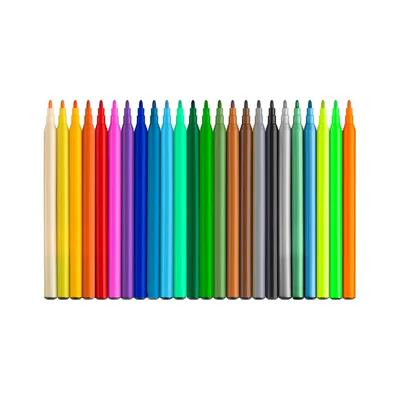 Faber-Castell Флумастери Динозавър, 18 стандартни, 3 металикови и 3 неонови цвята
