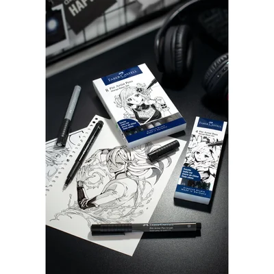 Faber-Castell Маркер Pitt Artist Pen, 8 цвята, Manga Set