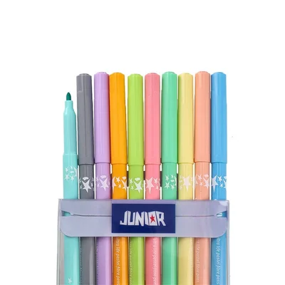 Флумастери Junior Ultra Life, дълготрайни, 10 пастелни цвята