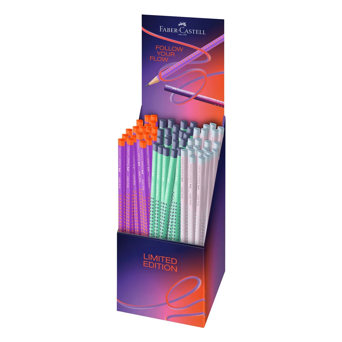 Faber-Castell Молив Grip 2001 Flow, B, 72 броя в дисплей