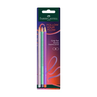 Faber-Castell Молив Grip 2001 Flow, B, 3 броя