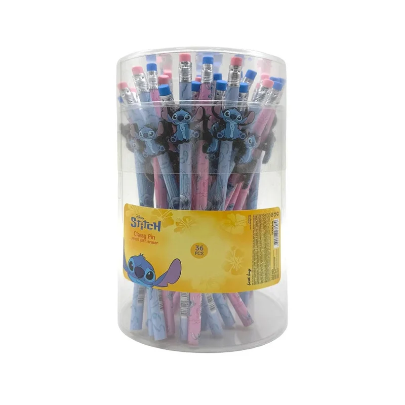 Молив Best Buy Classy Pin, Стич, HB, с гума, неподострен, асорти