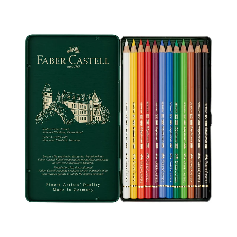 Faber-Castell Цветни моливи Polychromos, 12 цвята