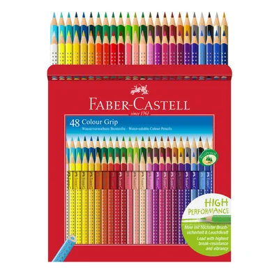 Faber-Castell Цветни моливи Grip 2001, акварелни, 48 цвята