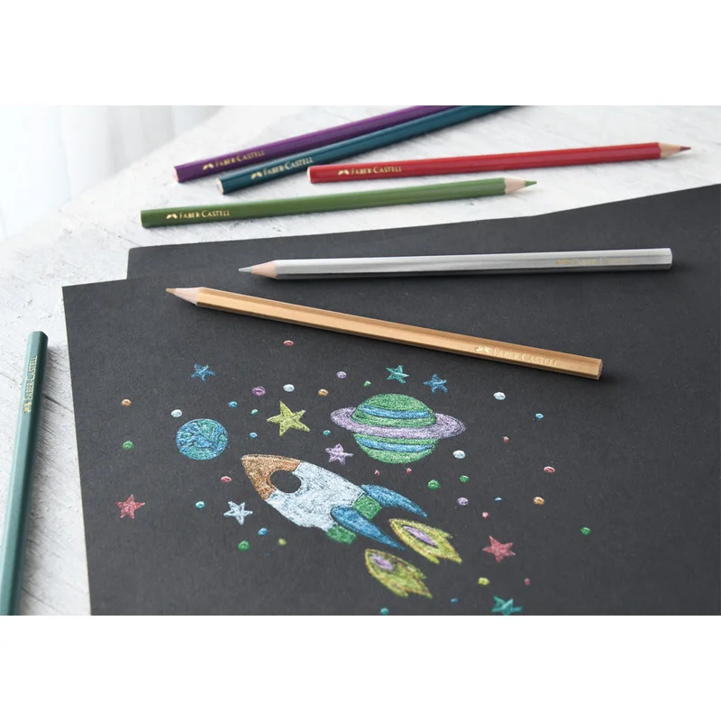 Faber-Castell Цветни моливи, 10 металикови цвята