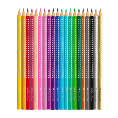 Faber-Castell Цветни моливи Sparkle, 20 цвята, с острилка