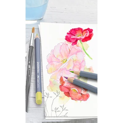 Faber-Castell Моливи Goldfaber Aqua, 12 пастелни и 24 стандартни цвята