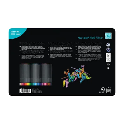 Faber-Castell Моливи Black Edition, 36 цвята, в метална кутия