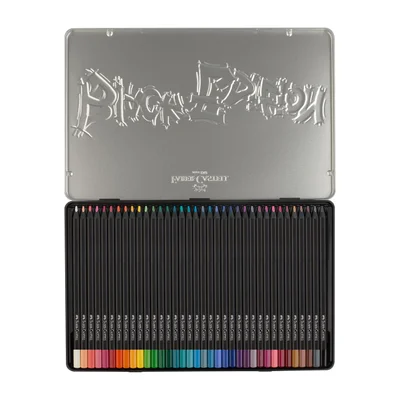 Faber-Castell Моливи Black Edition, 36 цвята, в метална кутия