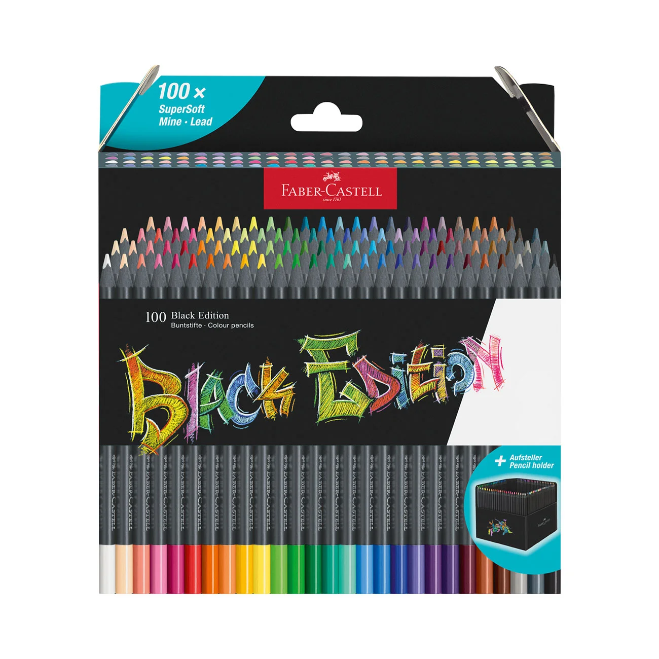 Faber-Castell Цветни моливи Black Edition, 100 цвята