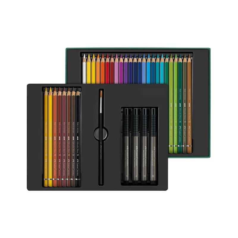 Faber-Castell Комплект цветни моливи Albrecht Durer и тънкописци Pitt Artist Pen, 37 части