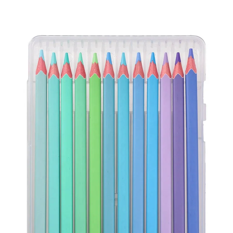 Цветни моливи Junior Ultra Square, океан, 12 цвята