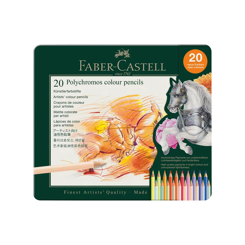 Faber-Castell Моливи Polychromos, 20 цвята