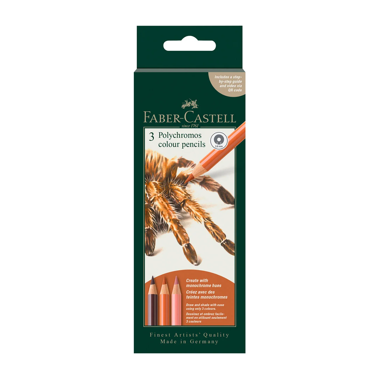 Faber-Castell Моливи Polychromos Паяк, 3 цвята
