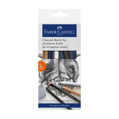 Faber-Castell Въглени Creative Studio, комплект, 7 части