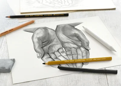 Faber-Castell Въглени Creative Studio, комплект, 7 части