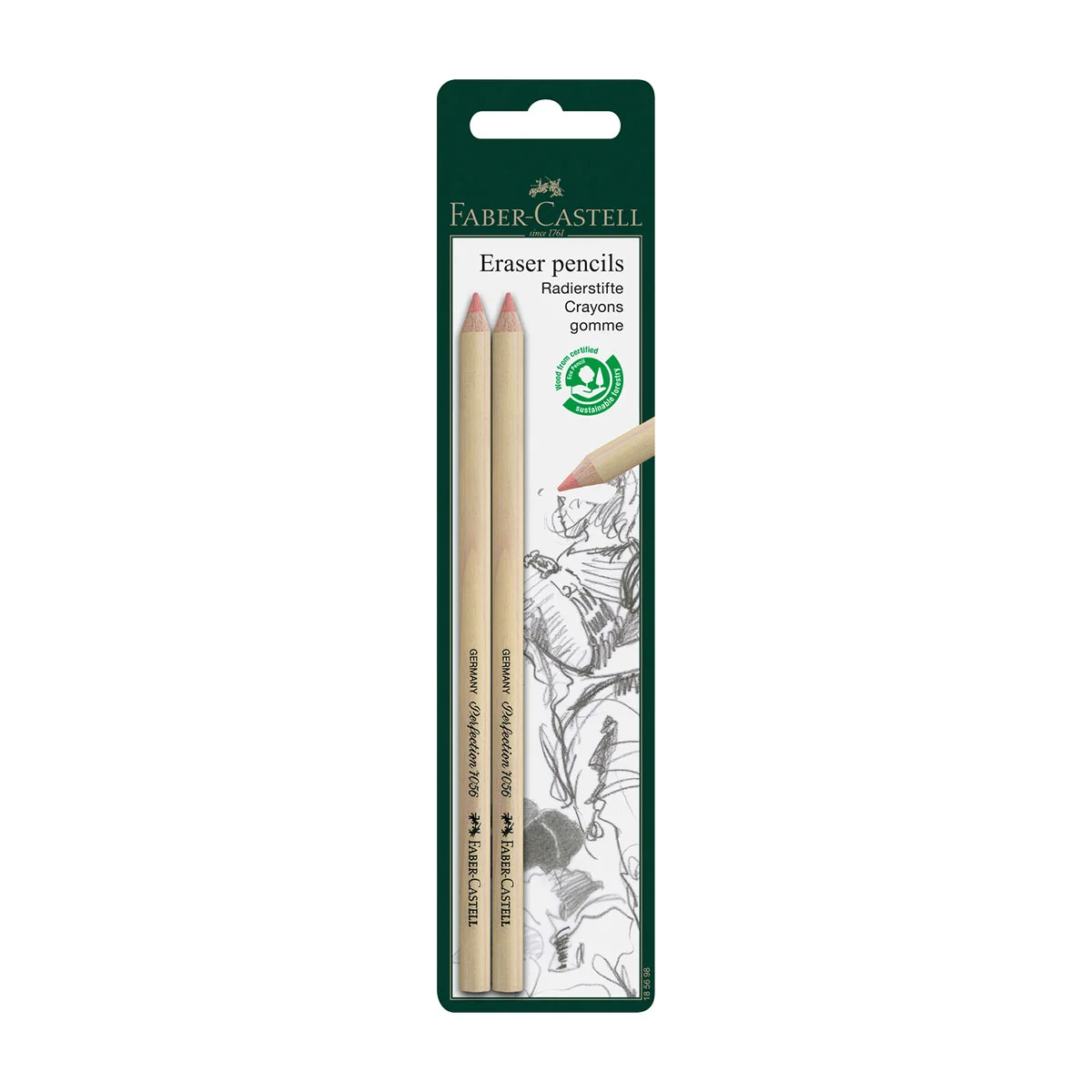 Faber-Castell Гума-молив Perfection 7056, 2 броя