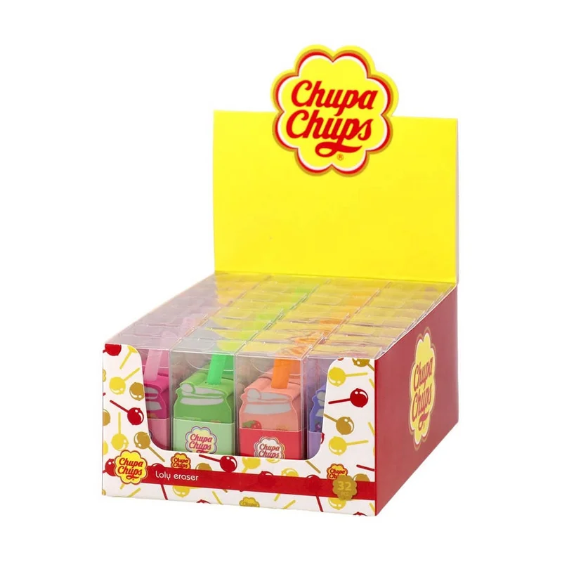 Гума за молив Best Buy Formina, кенче със сламка Chupa Chups, асорти