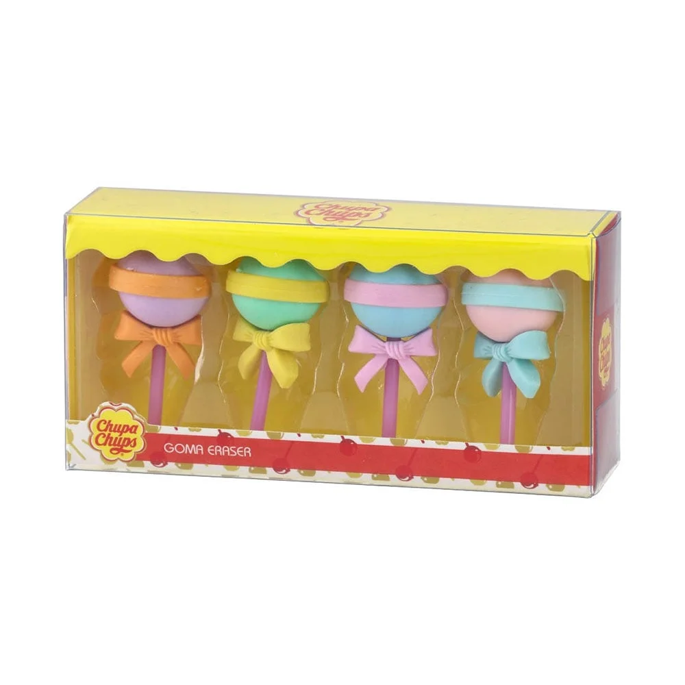 Гума за молив Best Buy Goma, близалки Chupa Chups, 4 броя