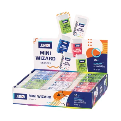 Гума за молив Junior Mini Wizzard, малка, асорти