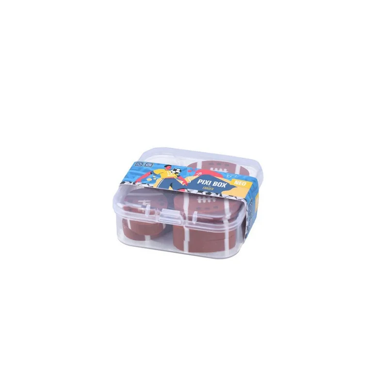 Гуми за молив Sazio Pixi Box, спортни топки, в кутийка, асорти