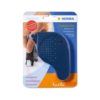 Herma Диспенсър с лепило Transfer, перманентно, 9 mm x 15 m, син