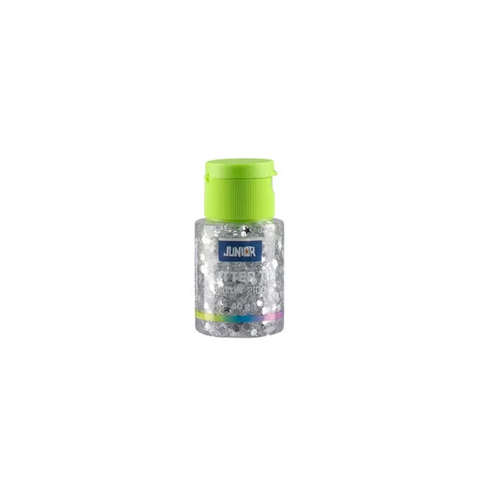 Течно лепило Junior Glitter Tix, с брокат, 40 g, асорти