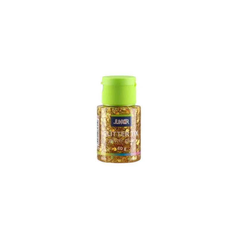 Течно лепило Junior Glitter Tix, с брокат, 40 g, асорти