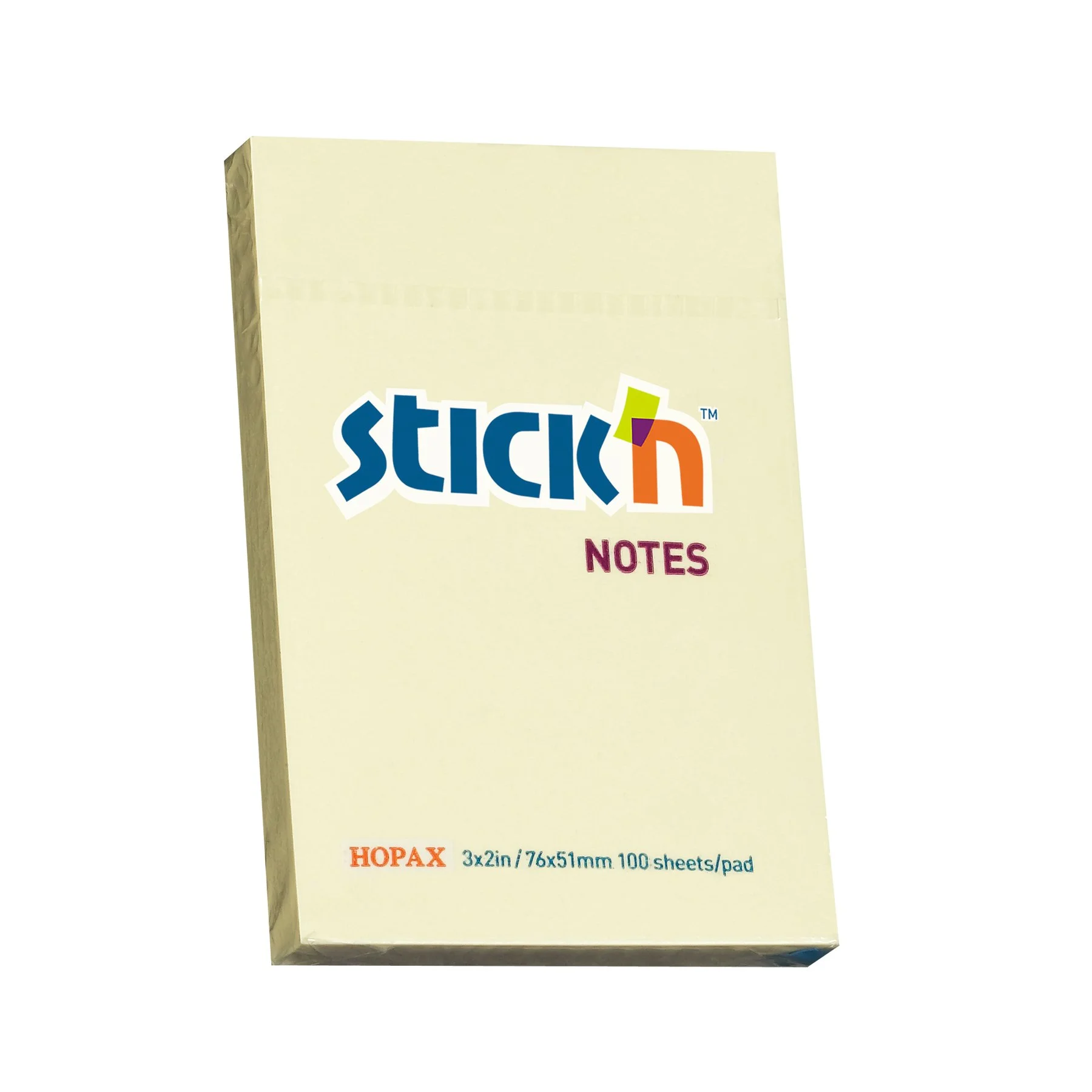Stick'n Самозалепващи се листчета, 76 x 51 mm, пастелни, жълти, 100 листа